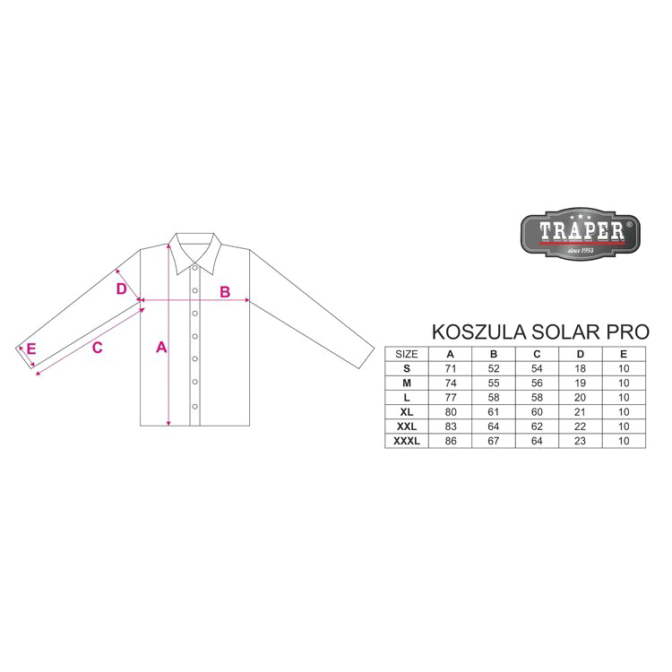 Muškařská košile Traper Solar Pro Blue