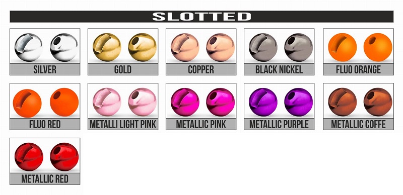 Traper Tungsten Bead Slotted Metallic Coffee 3,5mm