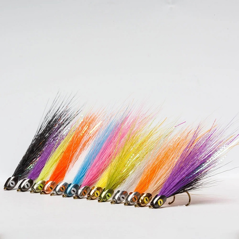 Fish-Skull Faux Bucktail (152mm) Dark Olive