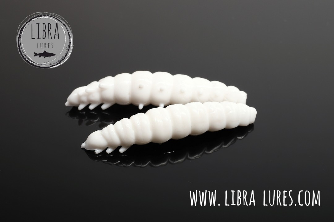 Libra Lures LARVA 45 White 001 (Cheese)