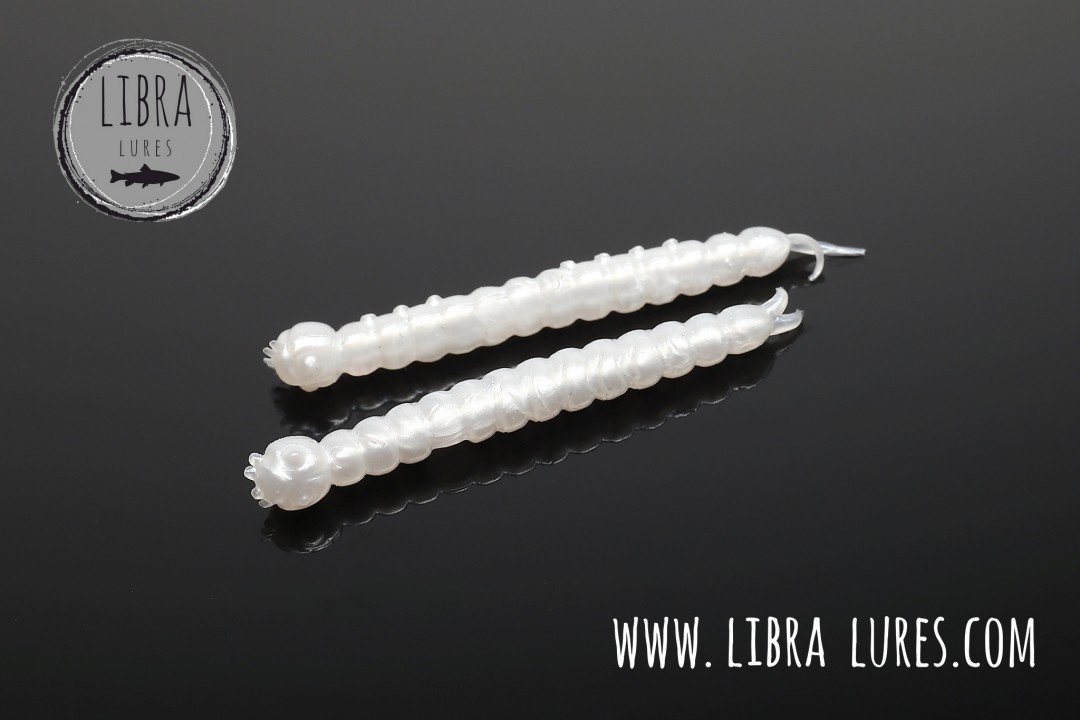 Libra lures SLIGHT WORM 38 Silver Pearl 004 (Cheese)