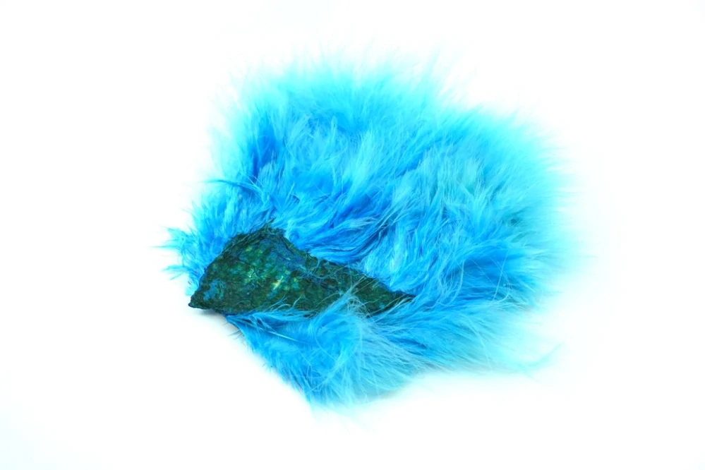 Whiting Super 'Bou White dyed Silver Dr. Blue