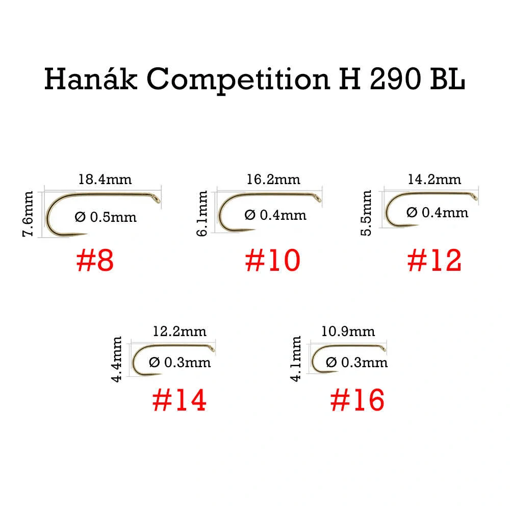 Muškařské háčky Hanák H 290 BL vel. 12