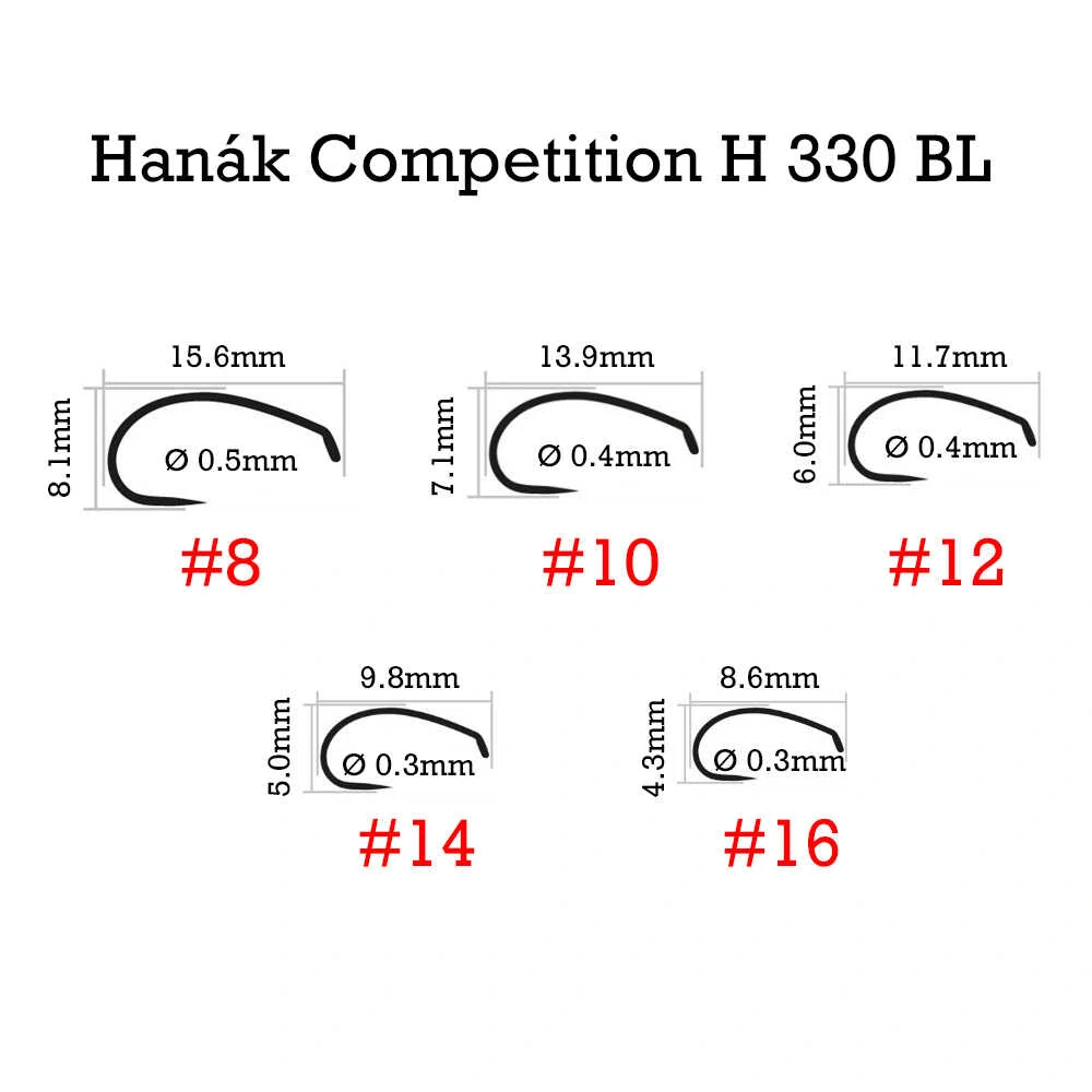 Muškařské háčky Hanák H 330 BL vel. 10