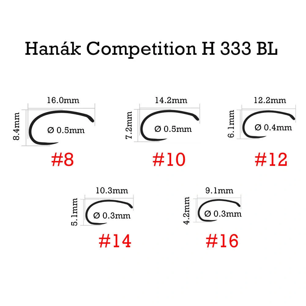 Muškařské háčky Hanák H 333 BL vel. 10