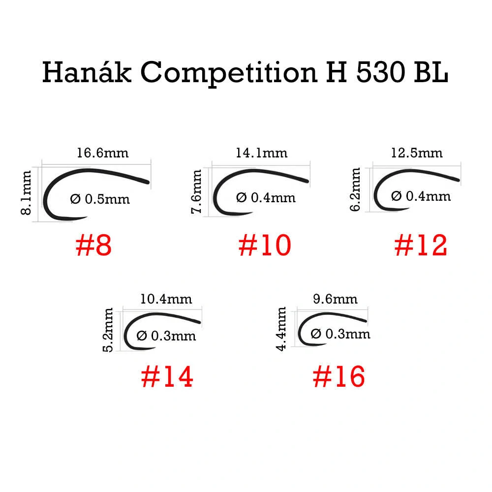 Muškařské háčky Hanák H 530 BL vel. 16