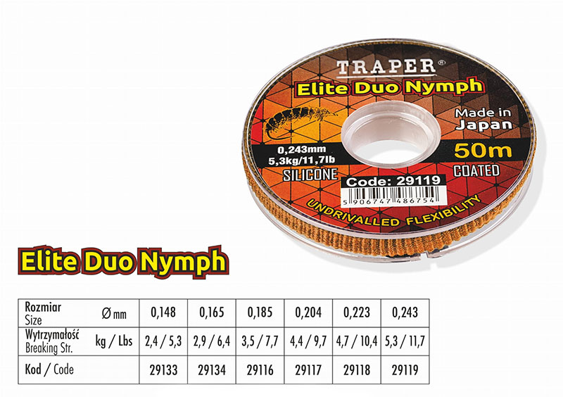Traper Elite Duo Nymph Indicator Line 50m 0,223mm
