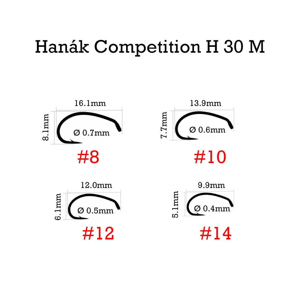 Muškařské háčky Hanák H 30 M vel. 10