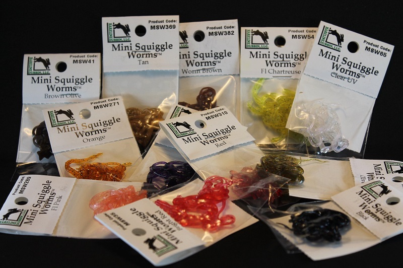 Hareline Mini Squiggle Worms Olive