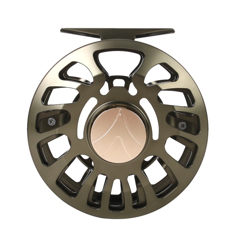 Muškařský naviják Maxcatch SHIELD Olive & Gold 9/11