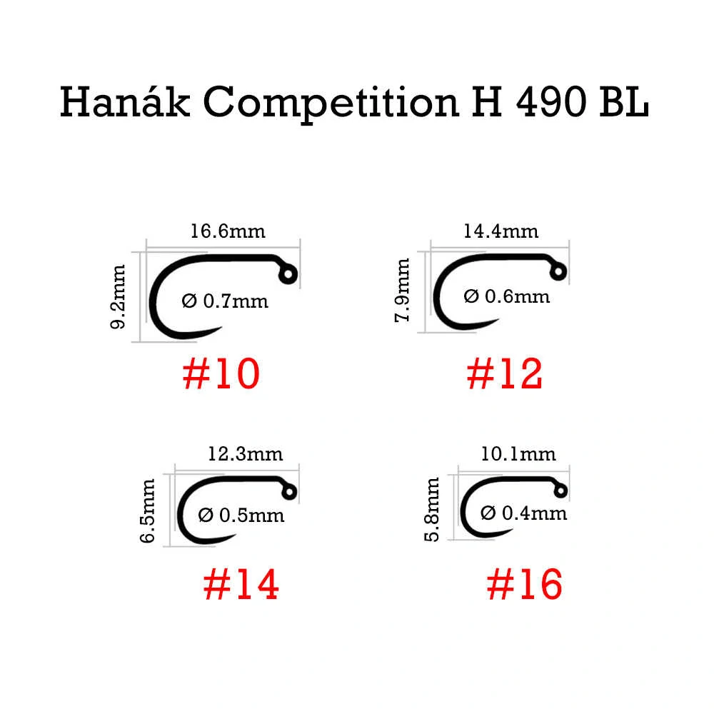 Muškařské háčky Hanák H 490 BL Jig Superb Trophy vel. 16