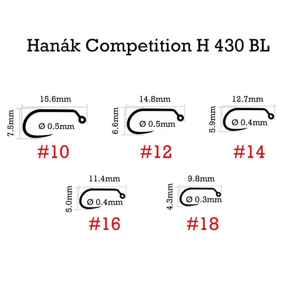 Muškařské háčky Hanák H 430 BL Jig Eagle vel. 14