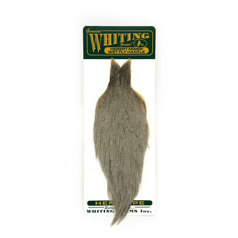 Hlavový skalp slepice Whiting Hebert Hen Cape Medium Gray Dun