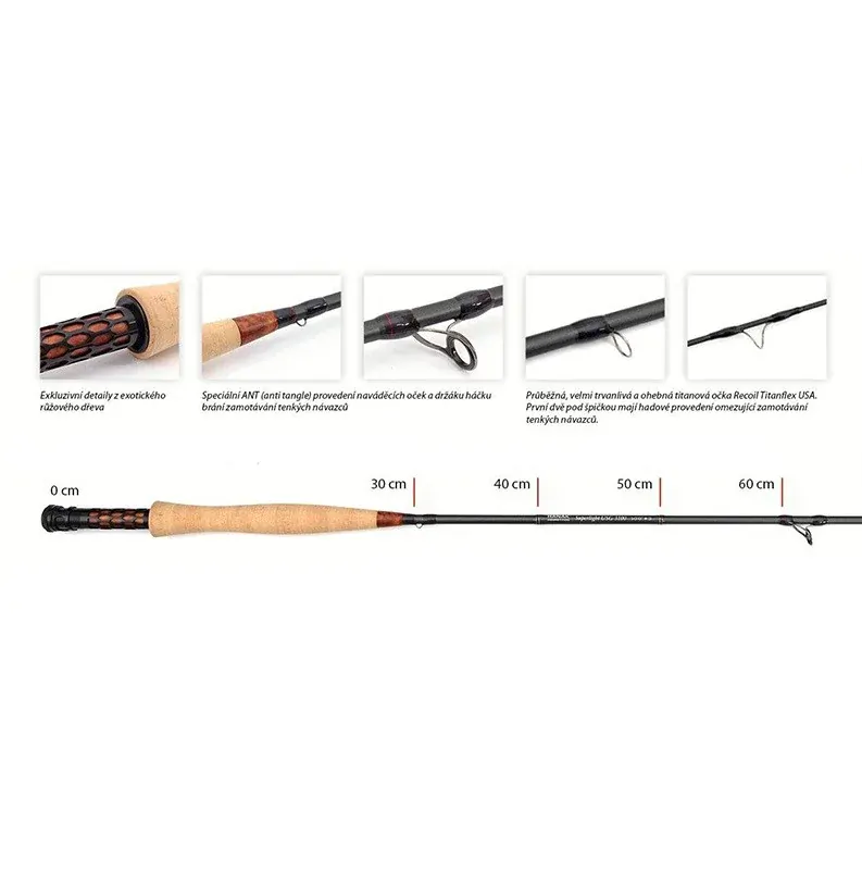 Muškařský prut Hanák Superlight USG Graphene 9'6" #3