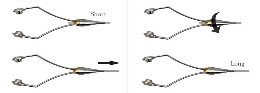 Bobina na vázání mušek Tiemco Adjustable Double-Arm Bobbin Standart