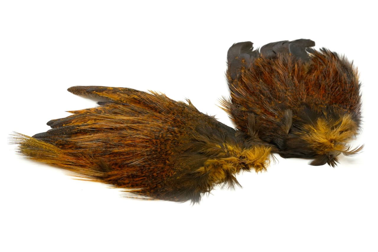 Whiting CDL Mayfly Tailing Pack Badger dyed Copper Olive