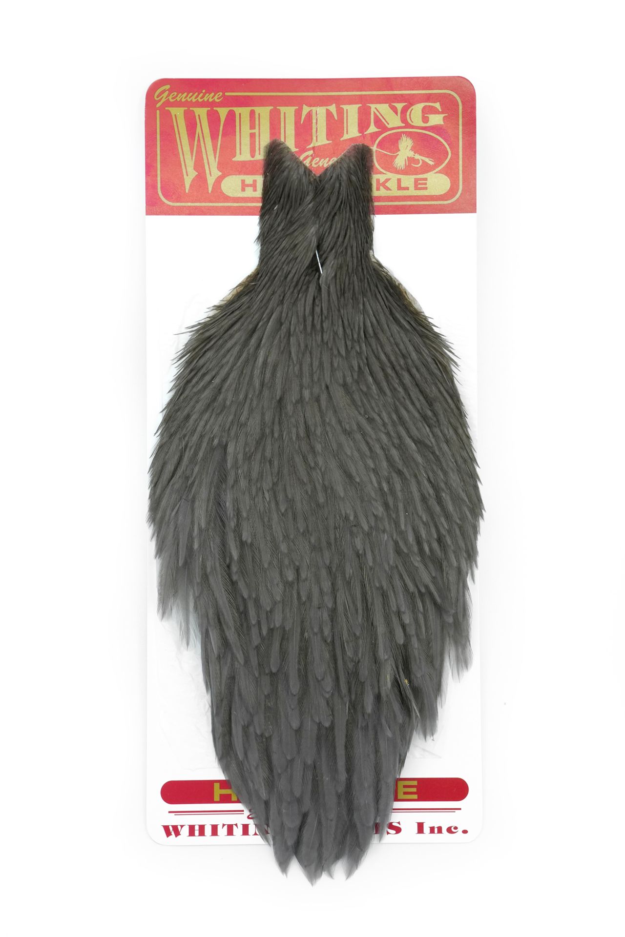 Hlavový skalp slepice Whiting Hen Cape White dyed Dark Dun