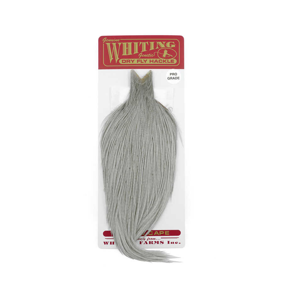 Kohoutí hlavový skalp Whiting Pro Grade Cape White dyed Light Dun