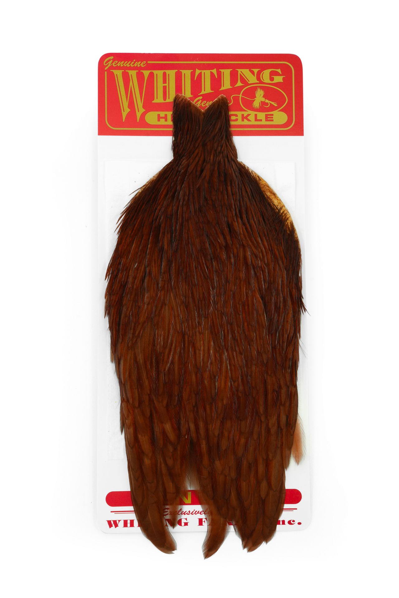Hlavový skalp slepice Whiting Hen Cape White dyed Brown