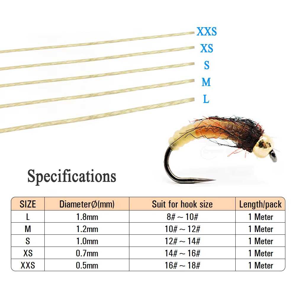 Nymph Body Ribs Biological Natural Beige