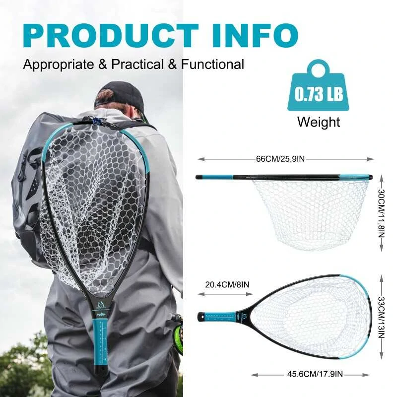 Muškařský podběrák Maxcatch Blue Large Carbon
