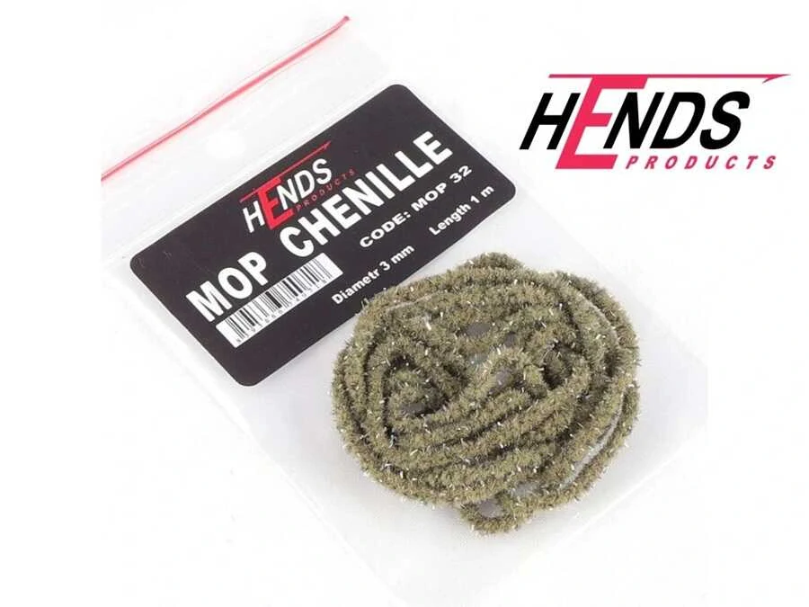 Hends Mop Chenille Olive Green Mottled