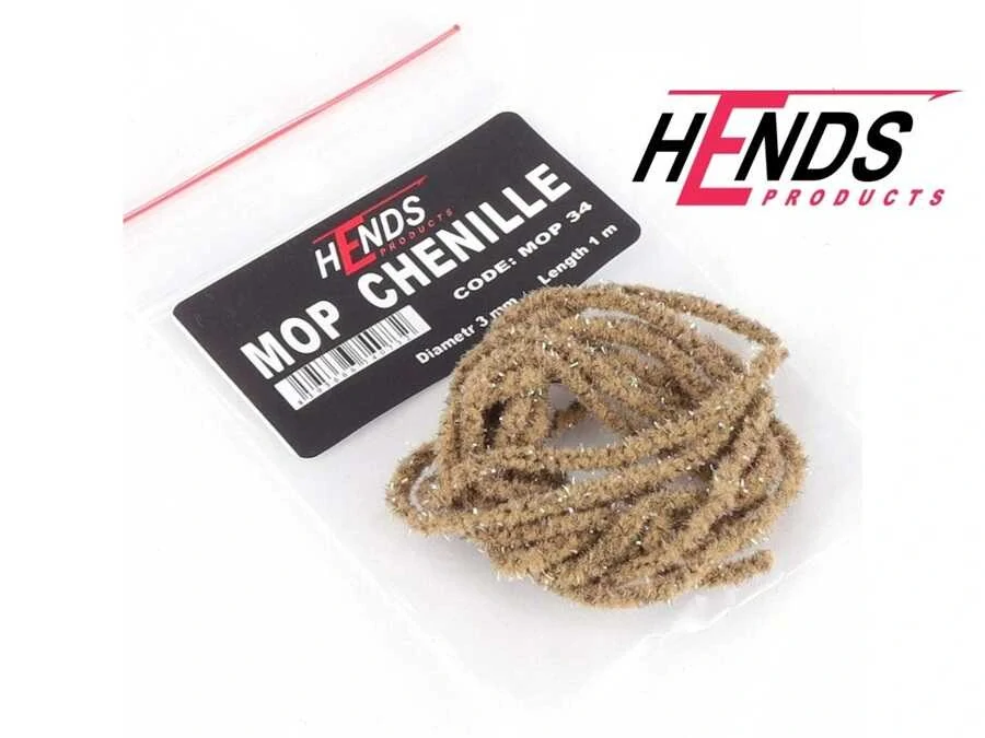 Hends Mop Chenille Olive Yellow Mottled