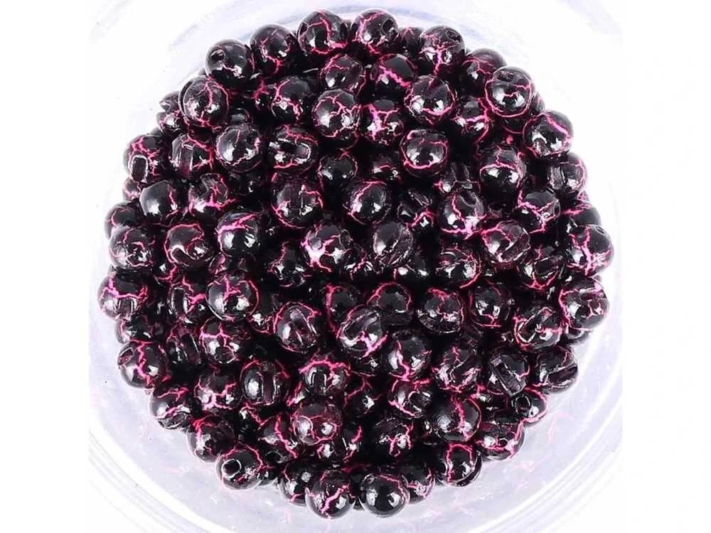 Hends Tungstenové hlavičky Marbre Black / UV Fluo Pink 3.3mm