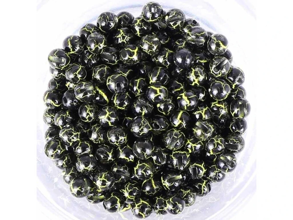 Hends Tungstenové hlavičky Marbre Black / UV Fluo Yellow 2.3mm