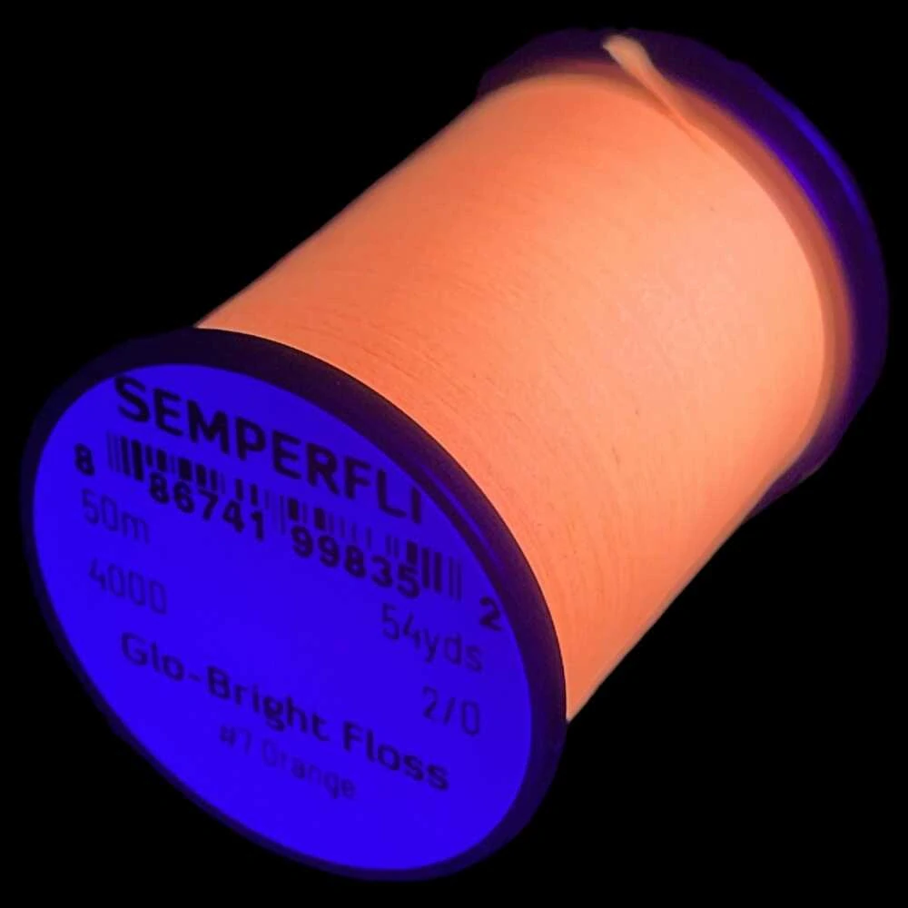 Semperfli Glo-Bright Floss # 7 - Orange