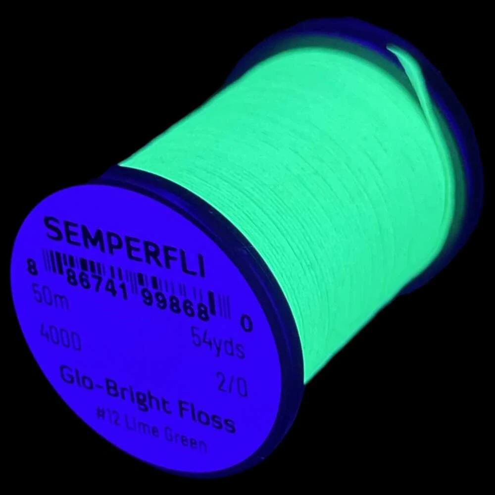 Semperfli Glo-Bright Floss # 12 - Lime Green
