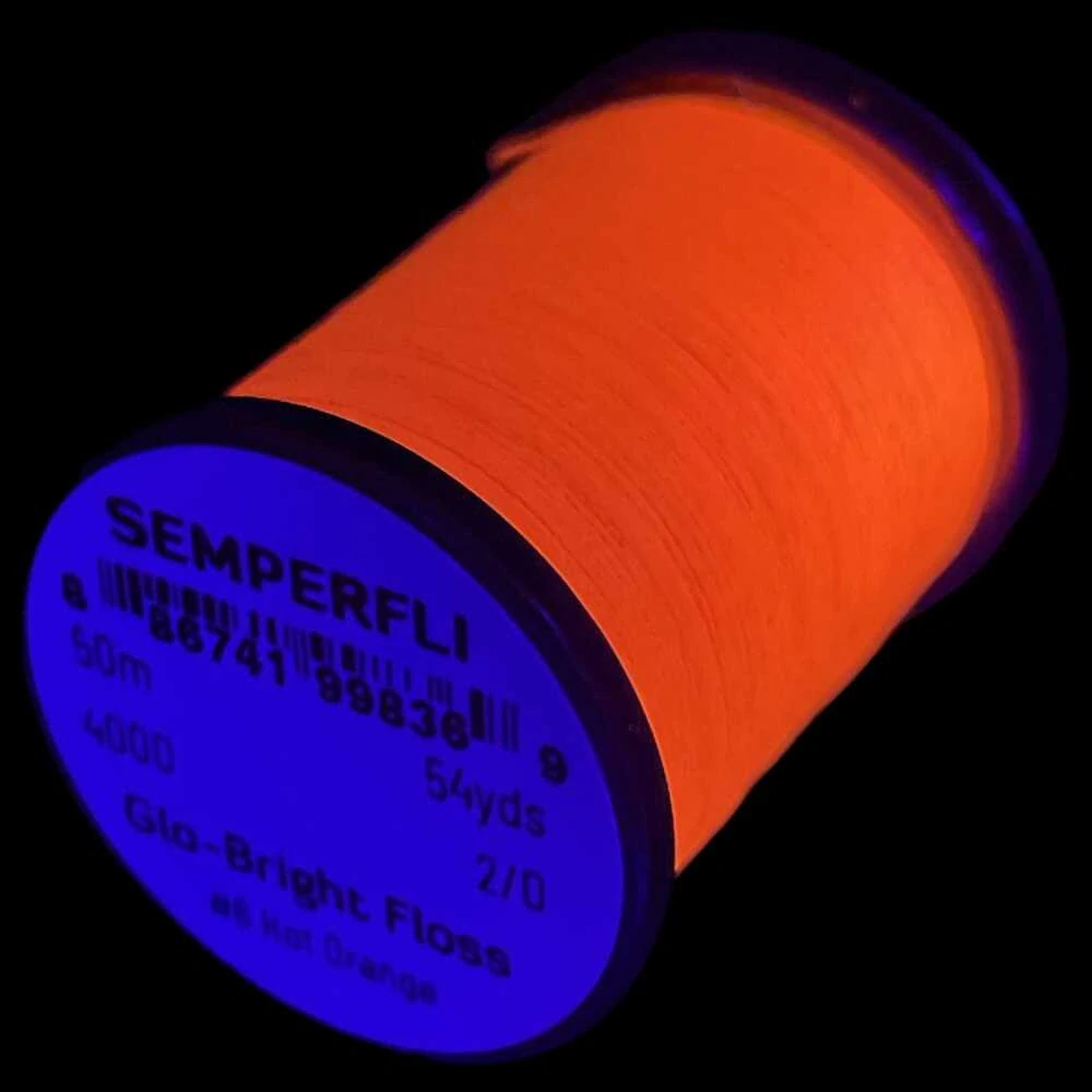 Semperfli Glo-Bright Floss # 6 - Hot Orange