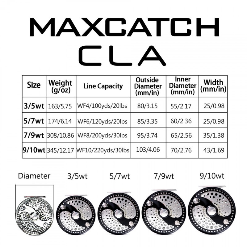 Muškařský naviják Maxcatch Classic Click Drag System vel. 5/7