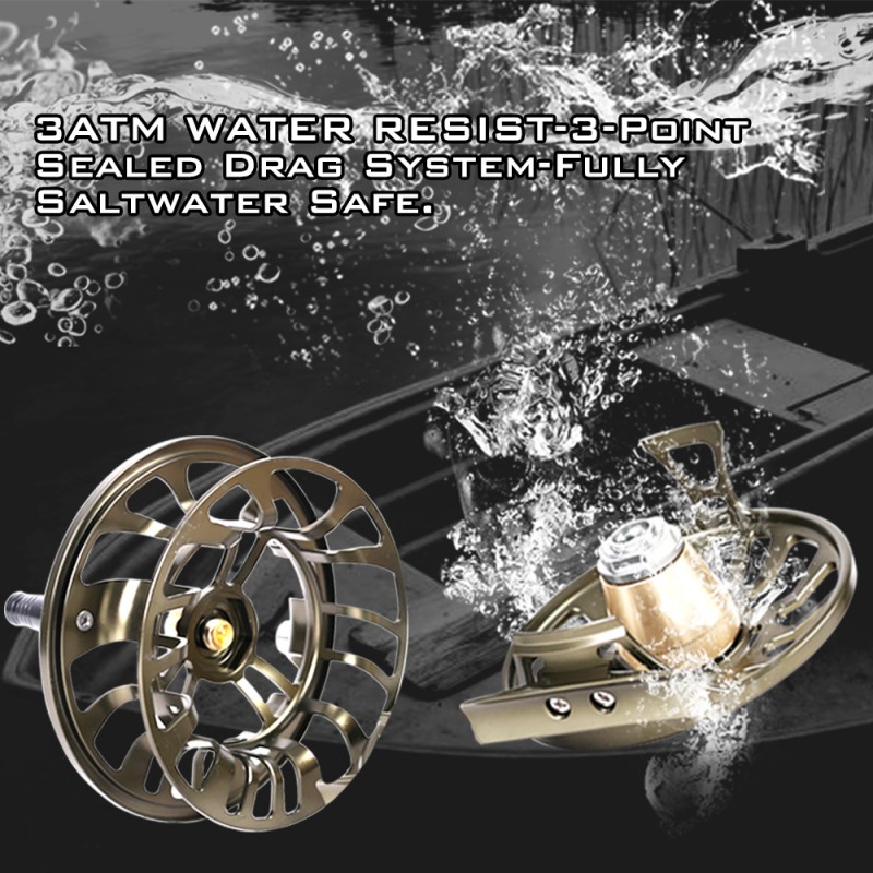 Muškařský naviják Maxcatch SHIELD Olive & Gold 9/11