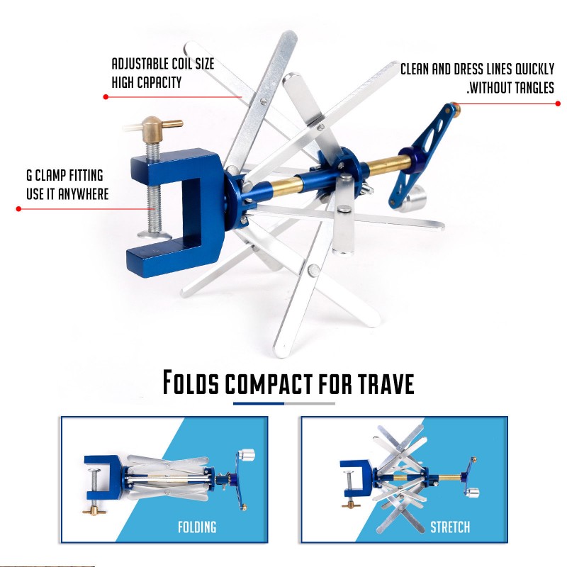 Navíječka muškařských šňůr Maxcatch Stainless Steel Adjustable Line Winder