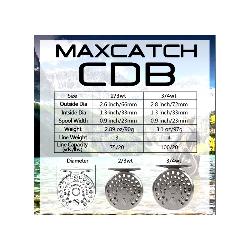 Muškařský naviják Maxcatch CDB Clicker 2/3