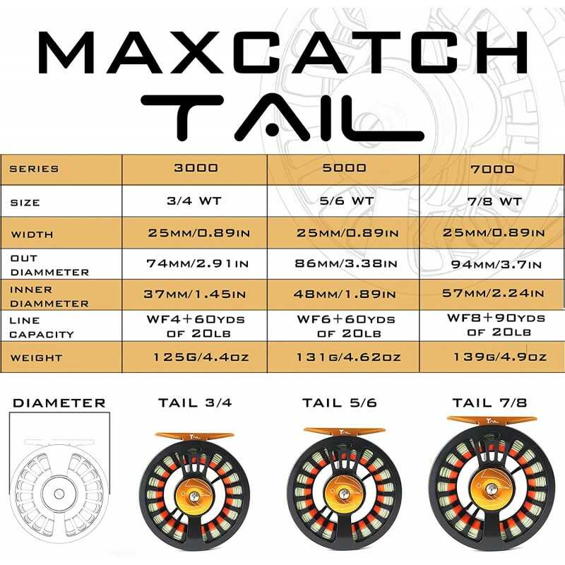 Muškařský naviják Maxcatch TAIL Orange