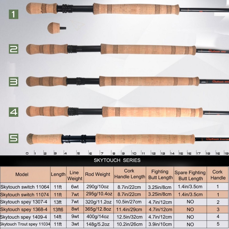 Muškařský prut Maxcatch SKY TOUCH Trout Spey 11'0" #3