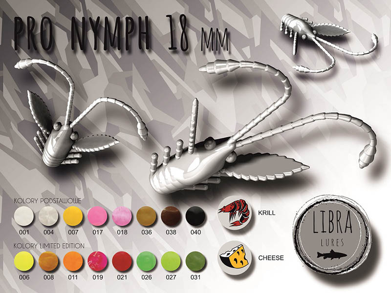Libra Lures PRO NYMPH 18 Hot Yellow 006 (Krill)