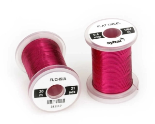Plochá lametka Sybai Flat Tinsel 0,4mm Fuchsia