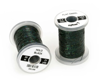 Plochá lametka Sybai Flat Tinsel 0,4mm Holographic Black