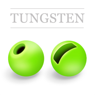 Tungstenové hlavičky JIG Round Fluo Green