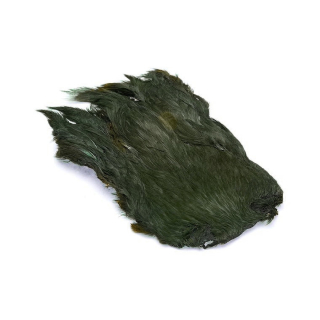 Krční skalp slepice barvený Grey Olive