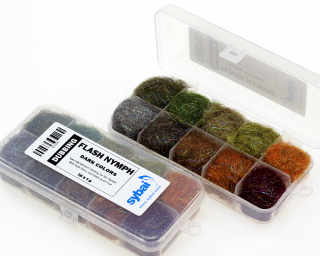 Sybai Flash Nymph Dubbing Box Dark Colors
