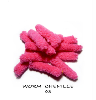 Yarn Worm Chenille Fluo Pink