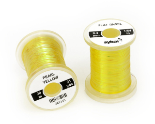 Plochá lametka Sybai Flat Tinsel 0,4mm Pearl Yellow