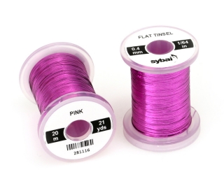 Plochá lametka Sybai Flat Tinsel 0,4mm Pink