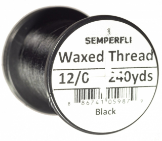 Semperfli Classic Waxed Thread 12/0 Black