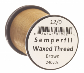 Semperfli Classic Waxed Thread 12/0 Brown