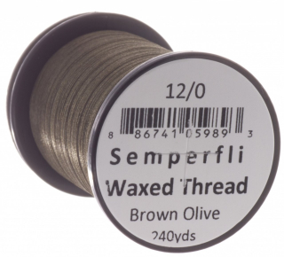 Semperfli Classic Waxed Thread 12/0 Brown Olive